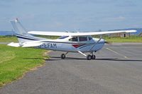 G-EFAM @ EGFP - Visiting Skylane, previously, N14113, G-EFAM, Liverpool based, seen shortly after landing on runway 04 at EGFP. - by Derek Flewin