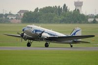 F-AZTE @ LFPB - Douglas C-47A Skytrain, Takes off Rwy 21, Paris-Le Bourget Air Show 2013 - by Yves-Q