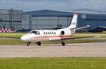 M-ISKY @ EGCC - Mysky Citation lining up to depart MAN - by FerryPNL