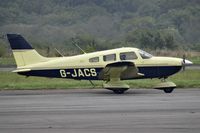 G-JACS @ EGFH - Visiting cherokee Archer II, Fowlmere Aerodrome based, seen parked at EGFH. - by Derek Flewin