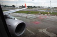 9V-JSV @ WSSS - My first flight on an A320 with sharklets. Rainy farewell from Singapore. - by Micha Lueck
