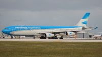 LV-CSX @ MIA - Aerolineas Argentinas A340-300 - by Florida Metal
