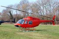 G-BEWY @ EGBC - Bell 206B  Jet Ranger II [348] Cheltenham Racecourse~G 14/03/2012. Polo logo removed. - by Ray Barber