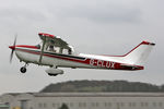 G-CLUX @ EGBR - Reims F172N Skyhawk at the Real Aeroplane Club's Helicopter Fly-In, Breighton Airfield, North Yorkshire, September 21st 2014. - by Malcolm Clarke