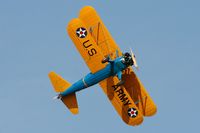 F-AZCK @ LFRU - Boeing A75N1, Solo display, Morlaix-Ploujean airport (LFRU-MXN) air show in september 2014 - by Yves-Q