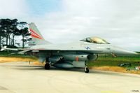 677 @ EGQS - Scanned from print. RNoAF F-16AM '677' of RNoAF 331 Skv pictured on detachment to RAF Lossiemouth in the summer of '96 - by Clive Pattle