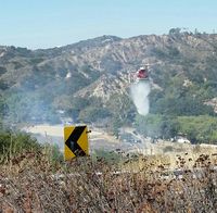N241FA - Dropping water on a small fire in Rancho Santa Margarita/Trabuco Canyon - by tissa1020