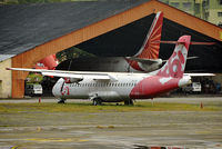 VT-DEB @ VECC - A wet, grey afternoon at Calcutta reveals all sorts of stored equipment in the distance. Behind the ATR-72 is an Air India Cargo B-737, Indian Airlines ground equipment and a Kingfisher bus. - by Arjun Sarup