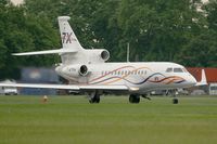 F-WFBW @ LFPB - Dassault Falcon 7X, Take off rwy 03, Paris-Le Bourget (LFPB-LBG) Air Show 2013 - by Yves-Q