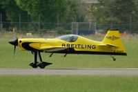 D-EMKF @ LFPB - SBACH 300, Landing rwy 21, Paris-Le Bourget (LFPB-LBG) Air Show 2013 - by Yves-Q