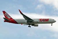 PT-MSW @ EGLL - Boeing 767-316ER [42213] (TAM Airlines) Home~G 04/08/2013. On approach 27L. - by Ray Barber