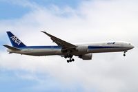 JA784A @ EGLL - Boeing 777-381ER [37950] (All Nippon Airways) Home~G 04/08/2013. On approach 27RL. - by Ray Barber