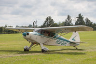 N5232H @ IA27 - Arriving at Antique Airfield - by alanh