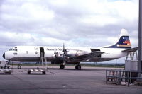 VH-RMC @ YMML - Ansett Air Cargo Lockheed Electra VH-RMC at Melbourne Airport during 1981 - by Peter Lea