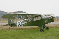 F-GLRV @ LFRN - Piper J3C-65, Static display, Rennes-St Jacques airport (LFRN-RNS) Air show 2014 - by Yves-Q