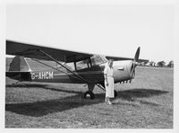 G-AHCM - This is my mother with the plane owned by a friend. It was taken in about 1949 in England. - by Michael Leonard