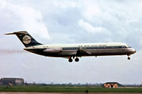 PH-DNL @ EGLL - Douglas DC-9-32 [47190] (KLM Royal Dutch Airlines) Heathrow~G 1970. Year approximate taken from a slide. On finals 28R. - by Ray Barber