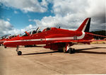 XX252 @ EGQL - Hawk T.1A of the Red Arrows aerobatic display team as seen at the 1997 RAF Leuchars Airshow. - by Peter Nicholson