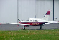 N812MB @ CYOW - Piper PA-46-350P Malibu Mirage JetPROP DLX [4636111] Ottawa-Macdonald Cartier International~C 18/06/2005. Taken through glass on coach whilst moving. - by Ray Barber