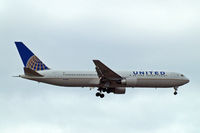 N654UA @ EGLL - Boeing 767-322ER [25392] (United Airlines)  Home~G 05/08/2014. On approach 27L. - by Ray Barber