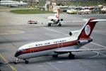 G-BFGM @ LGW - Boeing 727-95 of Dan-Air taxying at London Gatwick in October 1978. - by Peter Nicholson