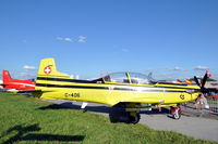 C-406 @ LSMP - Pilatus PC-9 target tug of the Schweizer Luftwaffe (Swiss Air Force) at Payerne Air Base, AIR14. - by Henk van Capelle