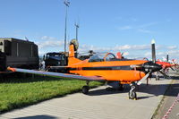 T7-PCS @ LSMP - Pilatus PC-7 of Fliegermuseum Altenrhein at Payerne Air Base, Switzerland, for AIR 14. - by Henk van Capelle