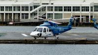 C-GHJW @ CBC7 - Helijet preparing for departure from Vancouver Harbour Heliport. - by M.L. Jacobs