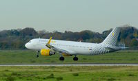 EC-LVO @ EDDL - Vueling Airlines, seen here smoothly touching down at Düsseldorf Int'l(EDDL) - by A. Gendorf