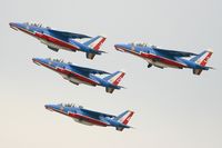 E94 @ LFRN - Dassault-Dornier Alpha Jet E (F-TERH), Athos 01 Leader of Patrouille de France 2014, Take off rwy 28, Rennes-St Jacques airport (LFRN-RNS) Air show 2014 - by Yves-Q