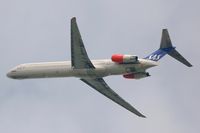 LN-RML @ LFPG - Scandinavian Air System McDonnell Douglas MD-82, Take off rwy 27L, Roissy Charles De Gaulle airport (LFPG-CDG) - by Yves-Q