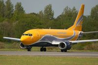 F-GFUF @ LFRB - Boeing 737-3B3QC, Holding point rwy 25L, Brest-Bretagne airport (LFRB-BES) - by Yves-Q