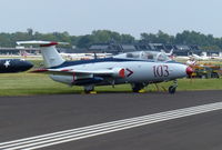 N777ZE @ KOSH - N777ZE 103 red  at Oshkosh 31.7.14 - by GTF4J2M