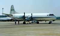 G-CEXS @ LOWW - Lockheed L-188CF Electra [1091] (Channel Express) Vienna-Schwechat~OE 20/06/1996 - by Ray Barber