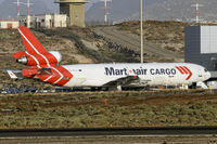 PH-MCU @ GCTS - This MD11 airline Martinair Cargo, which originated in the Netherlands , had to return to Tenerife South ( Reina Sofia ) Airport after an explosion at one of its three engines, March 9, 2014 as information captured by unofficial routes - by Manuel EstevezR