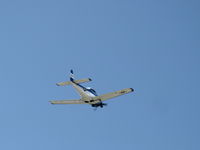 N8667H @ SZP - 1947 North American NAVION, Continental I0-520 285 Hp upgrade, takeoff climbout Rwy 22, Young Eagles flight - by Doug Robertson