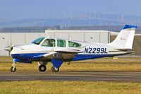 N2299L @ EGFF - Bonanze, Thruxton based, seen shortly after landing on runway 30 at EGFF. - by Derek Flewin