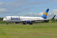 D-ABUK @ FIMP - DE2315 lined up on rwy 14 at Plaisance for a morning departure to Frankfurt. - by Arjun Sarup