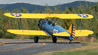 N46592 @ 4N1 - A lovely Virginia-based Stearman taxies for take-off - and to show off. - by Daniel L. Berek