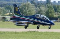 MM54514 @ LFMY - Italian Air Force Aermacchi MB-339PAN, Number 10 in may 2013, Frecce Tricolori Aerobatic Team, Take off rwy 34, Salon De Provence Air Base 701 (LFMY) Open day 2013 - by Yves-Q