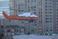 N129NH - Helicopter Lift, River North, Chicago, IL Jan 17th 2015 - by Heidi Enger