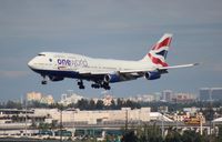 G-CIVK @ MIA - British One World 747-400 - by Florida Metal