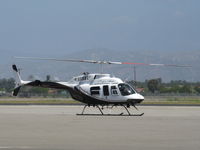 N97PJ @ OXR - Bell 206L-3 LongRanger III, one Allison 250-C30P Turboshaft 650 shp, warmup on ramp - by Doug Robertson