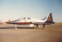 68-8112 @ CYMJ - Photo shows T-38 Talon 68-8112 on display at the annual airshow at Canadian Forces Base Moose Jaw, Saskatchewan, Canada in 1986. - by Alf Adams