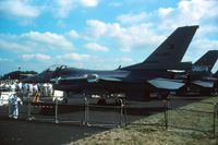 87-0009 @ EGLF - F-16C (Turkey) 87-0009 displayed at the Farnborough Airshow in 1988. - by Alf Adams
