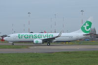 PH-HZE @ EGSH - Freshly painted and in a new Transavia colour scheme. - by Graham Reeve
