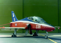 XX338 @ EGUY - Pictured in its earliest colour scheme whilst visiting RAF Wyton in July 1992 - by Clive Pattle