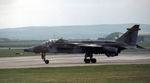 XX752 @ EGQS - Jaguar GR.1 of 226 Operational Conversion Unit taxying to Runway 05 at RAF Lossiemouth in May 1983. - by Peter Nicholson