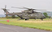 ZJ120 @ EGFP - Visiting Merlin helicopter coded D of 28 Squadron RAF. - by Roger Winser