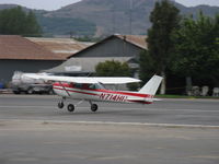 N714HH @ SZP - 1977 Cessna 150M, Continental O-200 100 Hp, near touchdown - by Doug Robertson